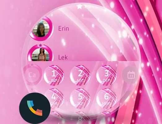 Theme Dialer Pink Sparkling android App screenshot 0