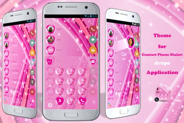 Theme Dialer Pink Sparkling android App screenshot 5